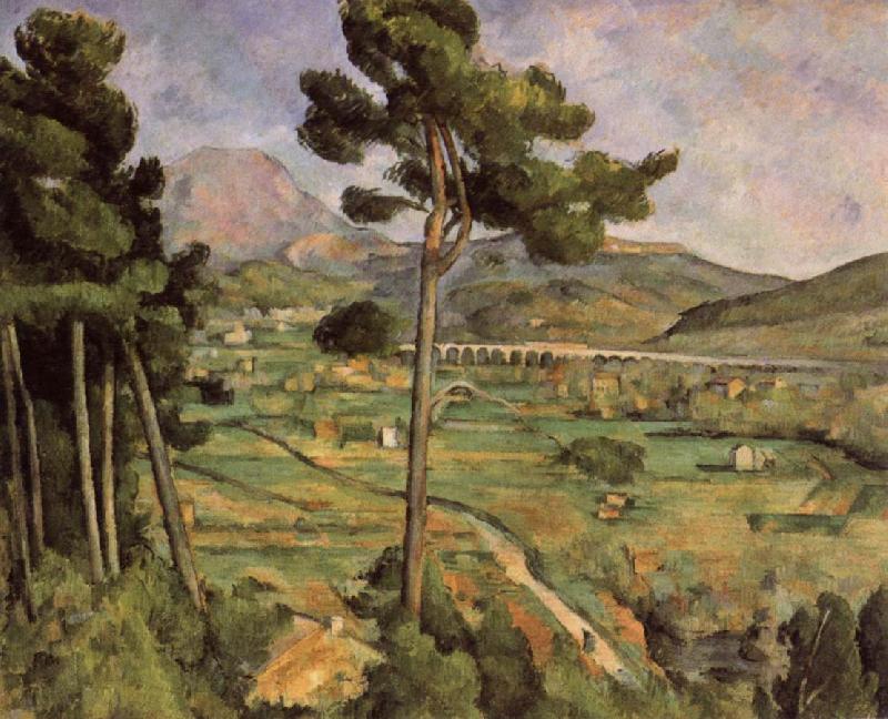 Paul Cezanne Mont Sainte Victoire seen from Bellevue oil painting image